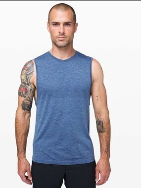 Lululemon Men's Sleeveless Vent Tech Tank - medium - blue